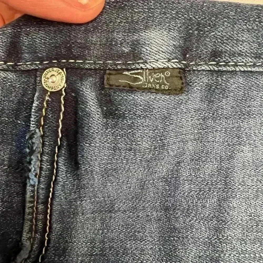 Silver Jeans Avery High Rise Straight Leg Jean in Indigo size 24/31 - Picture 9 of 12